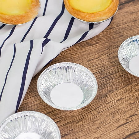 Circular Disposable Baking Egg Tart Tins Muffin Cupcake Mold Mould ...