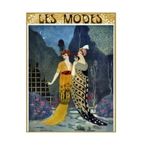 Trademark Fine Art Vintage Apple Collection Art Deco Fashion Ladies Canvas Wall Art - 14x19