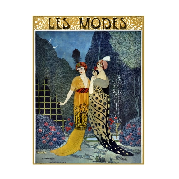 Trademark Fine Art Vintage Apple Collection Art Deco Fashion Ladies Canvas Wall Art - 14x19