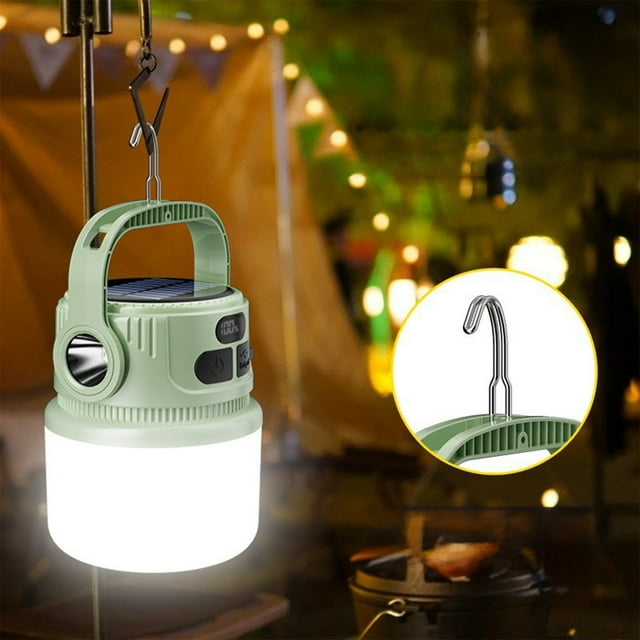 TopLLC Desk Lamp Solar LED Multifunctional Outdoor Camping Lighting Rechargeable Ambient Light Tent Market Stall Light Plastic illuminated lamp