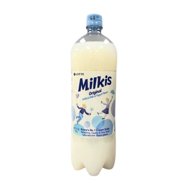 Lotte Milkis Carbonated Milk & Yogurt Flavored Soft Drink, , Contains Milk1.5L