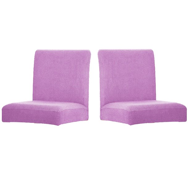 Advancent Paquete de 2 fundas sólidas para sillas de comedor, funda protectora Universal para muebles de oficina, Protector exterior, funda giratoria, Decoración del hogar Violeta Advancent HA012490-08