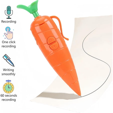 Carrot Voice Recorder Pen - The Ultimate 2-in-1 Writing & Recording Tool with 20s Playback