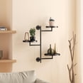 thumbnail image 7 of Window Rotating Plant Stand Shelf Indoor Black Metal Floating Shelves 3-Tier Wall Mount Plant Holders for Living Room Wall Planter Modern Home Decor for Gardening, 7 of 7