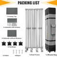 thumbnail image 5 of COBIZI 10x30 Heavy Duty Pop up Canopy Tent with 5 Waterproof Walls, UPF 50+ Protection, Roller Bag, Adjustable Heights, and 4 Sand Bags,Gray (Enhanced Hexagonal Frame), 5 of 10