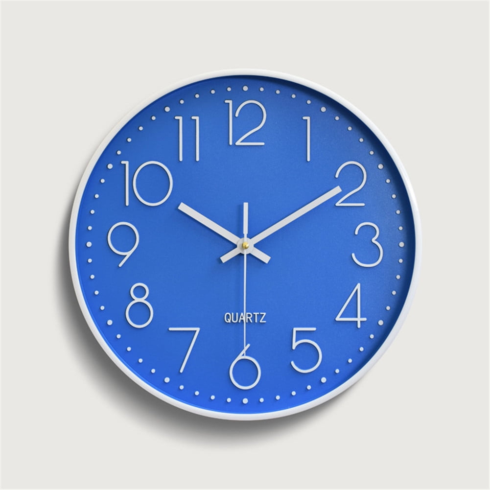 Silent Sweep Movement Wall Clock Fashion Living Room Wall Clock 12