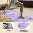 thumbnail image 4 of Purple Butterfly Pattern Hot Yoga Mat Towel Non Slip for Hot Yoga - Quick-Drying Yoga Mat Cover with 4 Corner Pockets with Travel Bag - Hot Yoga Towel Non Slip Grip Moisture Wicking Sweat 70"x26", 4 of 6