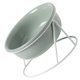 thumbnail image 4 of Tazón de comida para mascotas de cerámica, multiusos, elegante, diseño elevado, protección de la columna cervical, tazón de comida para gatos, perros, mascotas, 300 ml, verde claro, 4 of 5