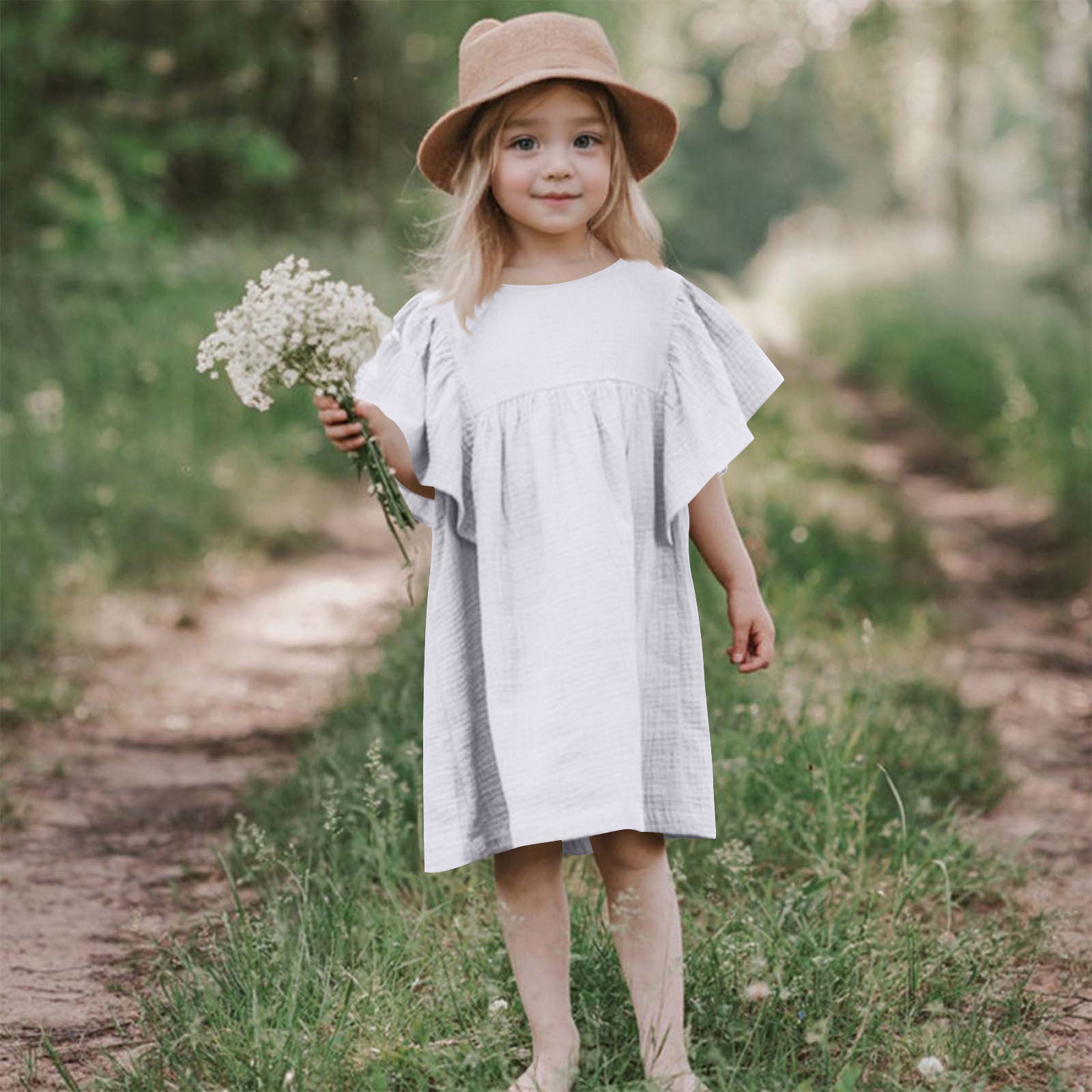 Robe Fille Robe D Ete Coton Économies D'Été! Robe D'Été Pour