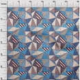 thumbnail image 3 of oneOone Georgette Viscose Navy Blue Fabric Check Patchwork Sewing Material Print Fabric By The Yard 42 Inch Wide, 3 of 5