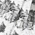 thumbnail image 5 of Lush Decor French Country Toile Cotton Reversible Throw, 60x50, White/Charcoal, Single, 5 of 7