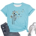 thumbnail image 5 of Trendfront Womens Dandelion Graphic T Shirts Crewneck Casual Short Sleeve Loose Fit Tops Trendy Fashion Tee Relaxed Pullover Daily Clothes, 5 of 5