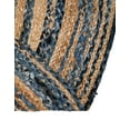 thumbnail image 5 of Unique Loom Braided Chindi Collection Area Rug (8' Round Blue and Natural/Natural), 5 of 6
