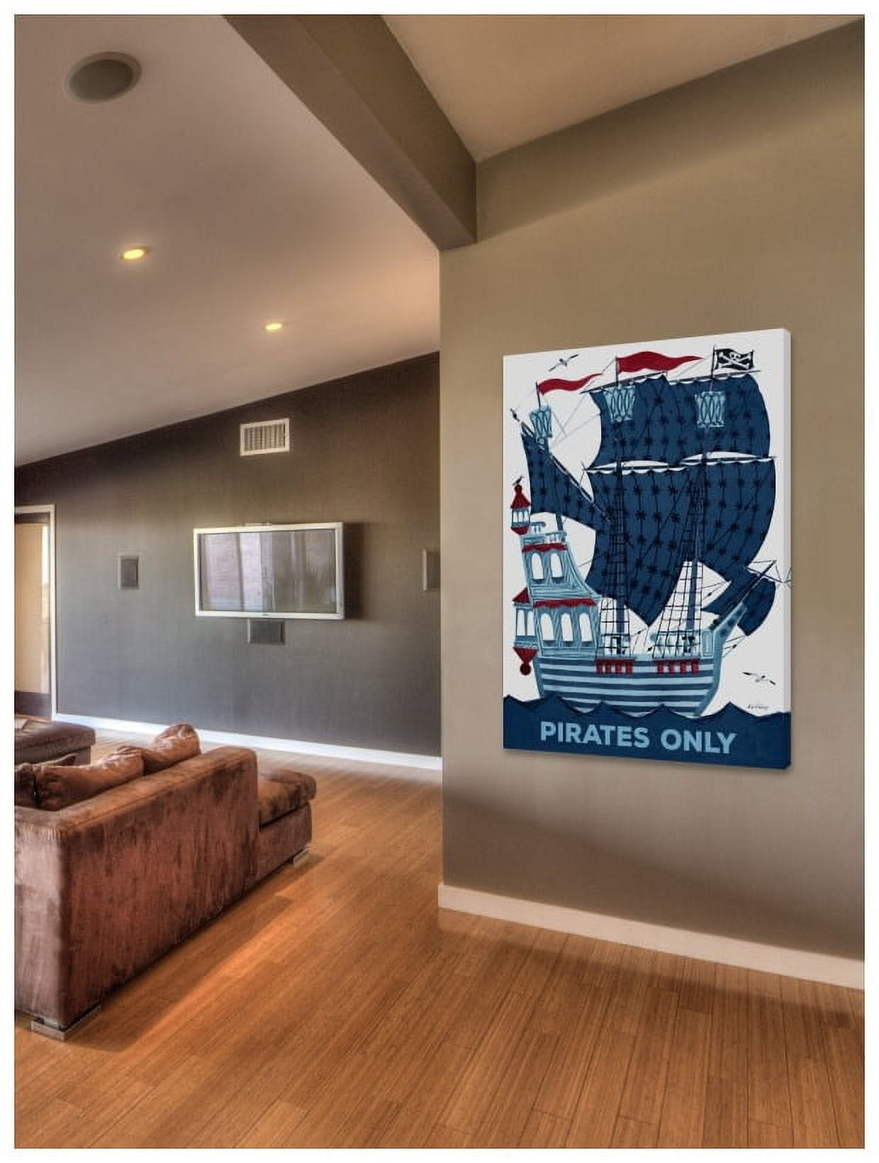 Marmont Hill "Pirates Only" by Curtis Painting Print on Canvas