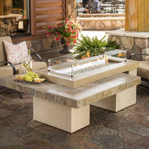 The Outdoor GreatRoom Company Uptown-K Crystal Concrete Propane Natural Gas Firepit Table by The Outdoor GreatRoom Company