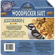 Heath Outdoor Products Wild Bird Suet Cake Woodpecker Bird Food Peanut and Almond Suet, (12 Pack)