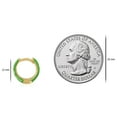thumbnail image 3 of Gold Plated Transparent Green Enamel Huggie Hoop Earrings for Women, 3 of 5