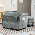 thumbnail image 4 of S-HOME Ergonomic Oversized Boucle Indoor Sofa Bed with Deep Cushions and Thick Armrests, for Living Room and Bedroom, DARK GREY, 4 of 16