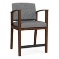 thumbnail image 1 of Pemberly Row Reception Waiting Room Hip Chair - Walnut Wood / Gray / Gray, 1 of 4