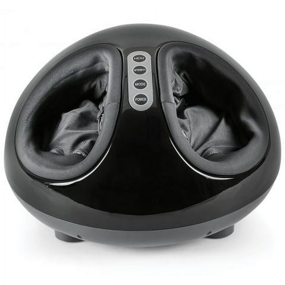 Foot Massager Machine For Foot Circulation Adjustable Intensities with Heat, Deep Kneading, Rolling and Air Compression 15034BK
