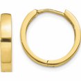 thumbnail image 1 of 10K Yellow Gold Hinged Hoop Earrings (11 X 3) Made In India 10tm624, 1 of 6