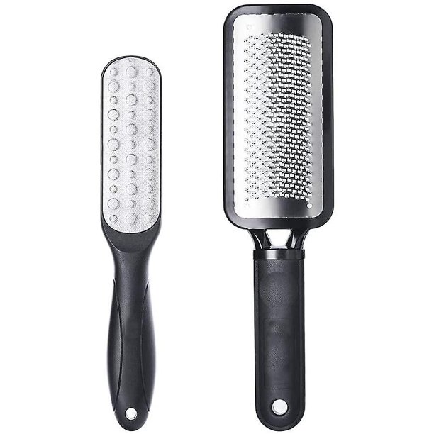 Removedor de callos para el cuidado de los pies, lima de pies de acero inoxidable para mojado y seco, removedor de archivos de callos, piel dura, grueso y fino, raspador de callos para remova Feliz Sencillez