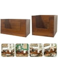 thumbnail image 3 of 2 soportes de madera para almacenamiento de escritorio, cajas organizadoras, suministros para organizar el escritorio, 3 of 7