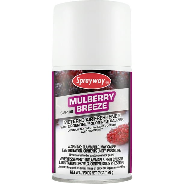 Sprayway® Mulberry Breeze Metered Air Freshener, 7 oz., 12/Case