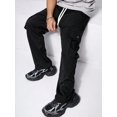 thumbnail image 4 of Pantalones cargo ZAFUL con bolsillo plano, paracaídas para hombre, talla M, color negro, 4 of 5