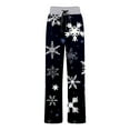 thumbnail image 4 of SRZYMJ Women's Comfy Stretch Floral Print Drawstring Palazzo Wide Leg Lounge Pant, 4 of 4