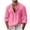 Pink, variant on Mens Casual Tops Long Sleeve Cotton Linen Vacation Work Shirts Loose Fit Button down Plain Lapel Collar Beach Tops(Medium,Gray)