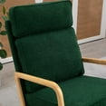 thumbnail image 5 of Yiwa Accent Rocking Chair With High Backrest Padded Seat Solid Wood Base, 5 of 9