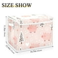 thumbnail image 3 of Cute Pigs Hearts Christmas Trees with Snow Foldable Storage Bin with Lid and Handle Collapsible Storage Box 16.5 x 12.6 x 11.8 inches, 3 of 7