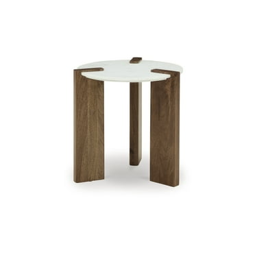 Signature Design by Ashley Isanti End Table, White & Brown