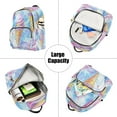 thumbnail image 5 of FORMRS Mini Backpack Purse for Women Quilted Travel Daypack Casual Shoulder Bag, Watercolor Ice Cream Pattern, 5 of 7