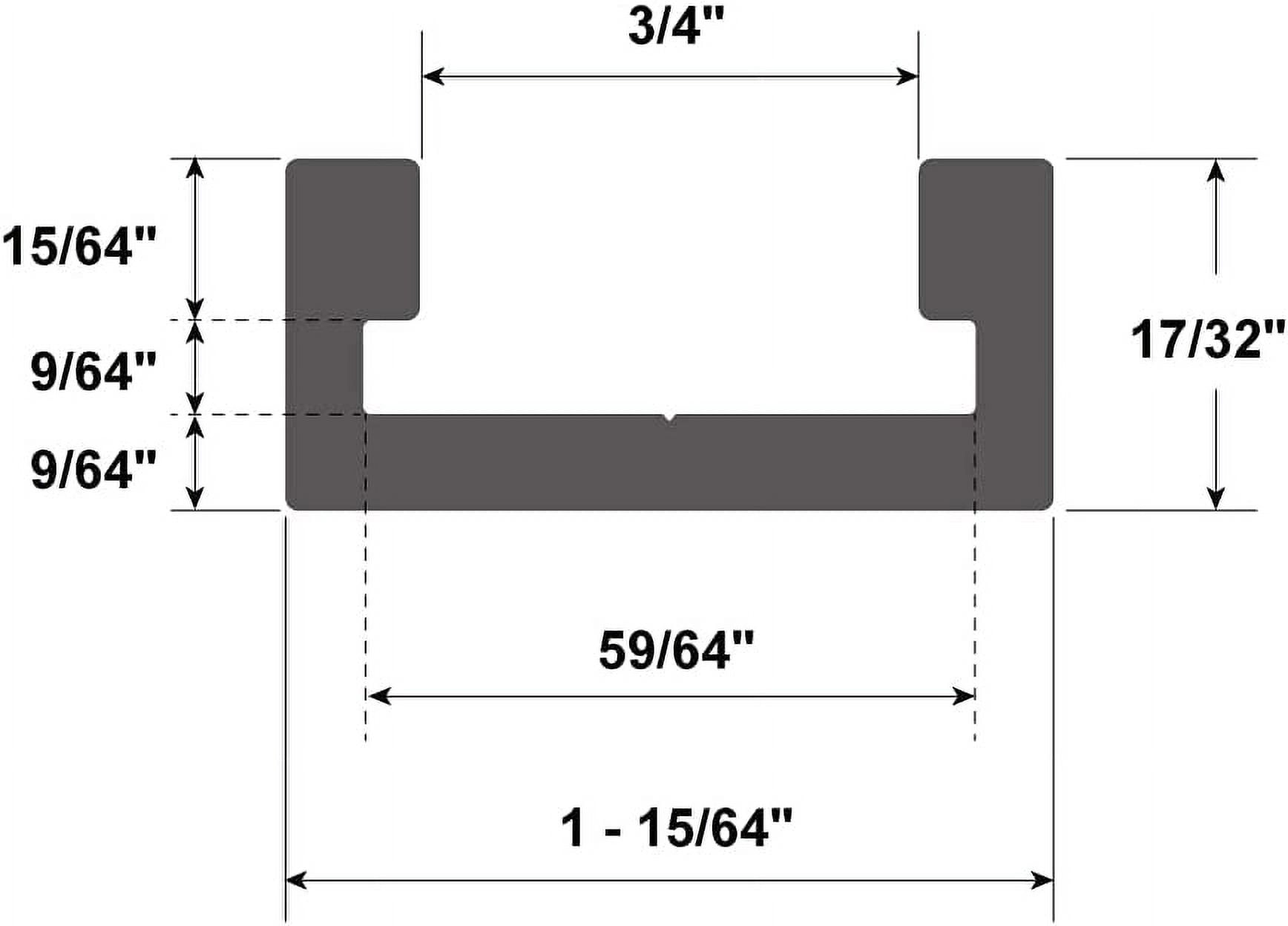 POWERTEC 2PK 48" Miter T Track for Router Table, Works With Table Saw Sled, Miter Gauge, Featherboard, Miter Bar, and other T Track Accessories for woodworking, 71167-P2