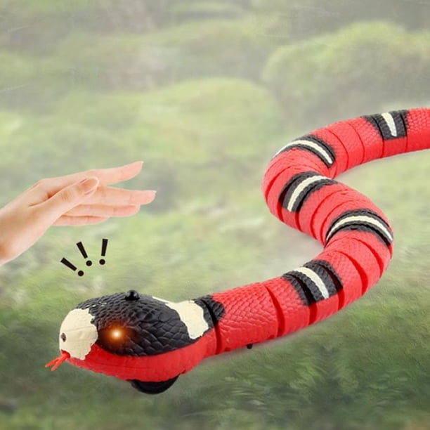Juguete de Serpiente de Control Remoto, Obstáculo de Cola de Carga de Carga USB, Evitando El Juguete de Gato de Serpiente para TruCo