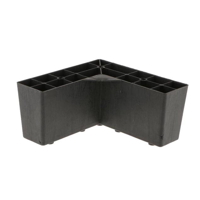 Patas de sofá de plástico negro Cepillado Macarena 15 cm a Prueba de humedad