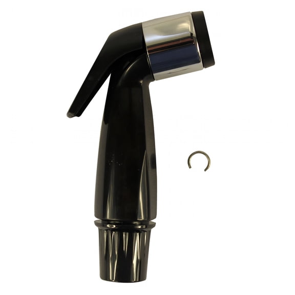 HIBIBUD Kitchen Sink Faucet Spray Head Attachment with Thumb Trigger, Black Kitchen Faucet Head Replacement
