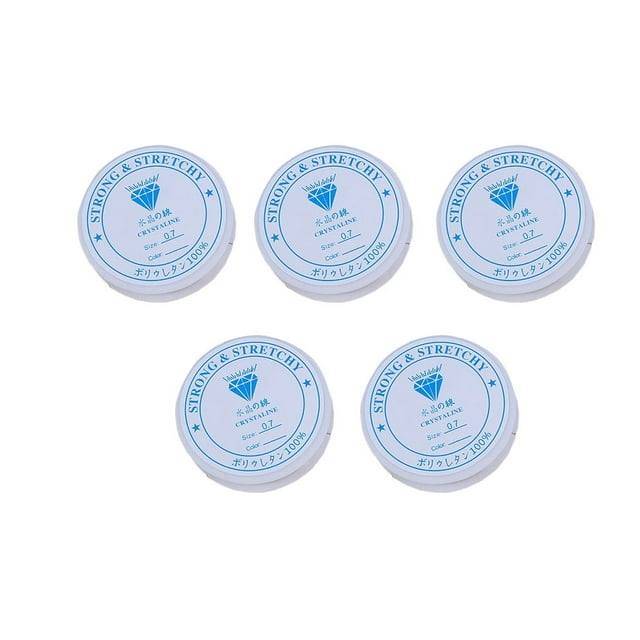maskred 5 Pcs Fil Plastique Excellent Adhérence Élastique Transparent pour Projets de Couture Sans Couture Haute Résilience 5Ensemble