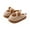 A-Khaki79, variant on Kids Slippers For Boy Girl Soft Sole Fuzzy Lining Slip On House Shoes With Cute Animals Shape Design Winter Warm Comfort Slippers