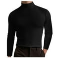 thumbnail image 2 of Cyglowse Men's Soft Thermal Undershirt Mock Turtleneck Long Sleeve Breathable Lightweight Solid Color for Layering Tops Black 3XL, 2 of 8