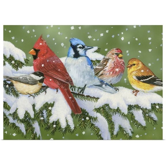Great BIG Canvas | Rolled William Vanderdasson Poster Print entitled Winter Friends