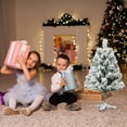 thumbnail image 5 of Árbol de Navidad de PVC, abeto artificial, árbol de Navidad festivo con soporte de plástico, ideal para la decoración de fiestas navideñas en el hogar y la oficina, 5 of 5