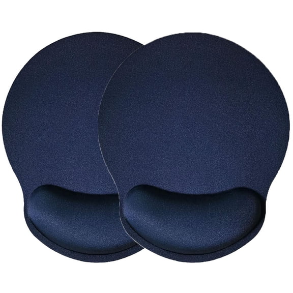 2Pcs Mouse Pad with Wrist Support, Ergonomic Mouse Pad with Memory Foam Wrist Rest Cushion, Non-Slip Rubber Base Gaming Mouse Pad for Home Office Computer Laptop