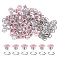 thumbnail image 1 of Unique Bargains 100 Pcs Œillets 1/4 Pouce (6mm) Trou d'Identification Métal Auto-Adhésif avec Rondelles pour Cuir Rose, 1 of 7