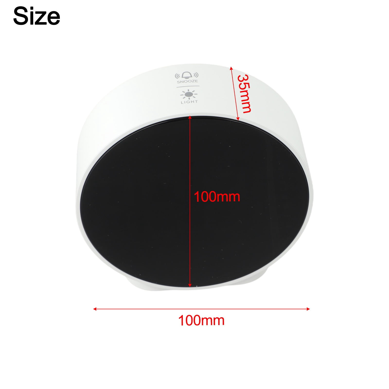 Teen Digital Alarm Clock, Bedside Alarm Clock, Desktop Round Clock With Large Curved LED Display LED Desk Clock Digital Alarm