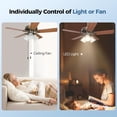 thumbnail image 5 of 42" Indoor Ceiling Fan with Lights, Ceiling Fan Pull Chain,Durable 5 Blades, for Indoor/Living Room/Bedroom/pergolas, Brown, 5 of 9