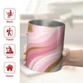 thumbnail image 5 of 12oz Coffee Tumblers Pink Gold Marble Pattern Stainless Steel Vacuum Insulated Travel Tumbler Coffee Cups Mug with Lid and Straw with Cleaning Brush for Cold & Hot Drinks, 5 of 5