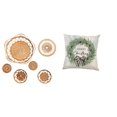 thumbnail image 1 of Decoración para colgar en la pared, artesanía de ratán tejido, adorno decorativo, funda de almohada, material de poliéster suave, adecuado para sala d, 1 of 8